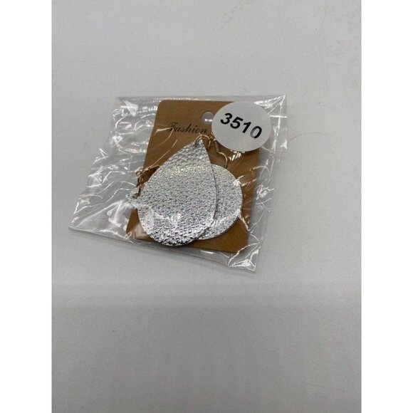 Women's Sliver Teardrop Statement Earrings Fashion Jewelry Hook Style Lightweigh - Picture 3 of 7